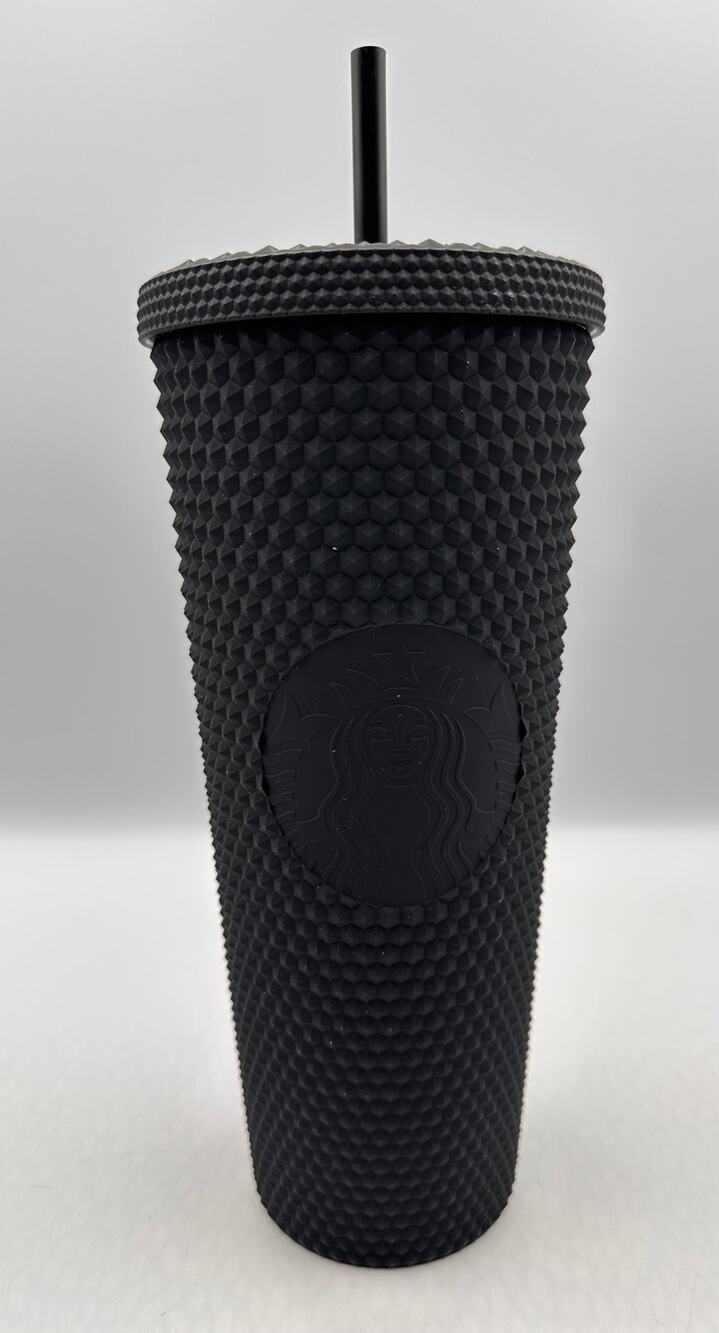 Starbucks Plastic 2021 Black Matte Studded Venti Tumbler, 24 oz